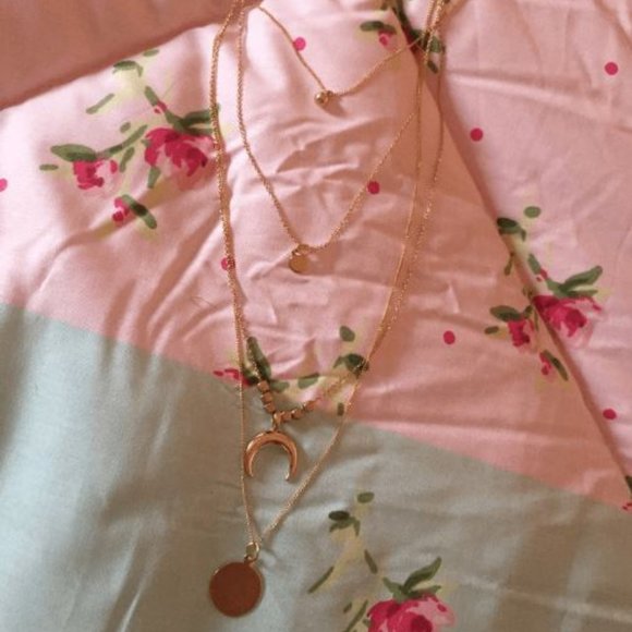 Multilayer Boho Coin & Horn Necklace - Picture 6 of 7